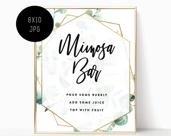 Mimosa bar printable Etsy graphic regarding Free Printable Mimosa Bar Sign known as Mimosa bar printable Etsy
